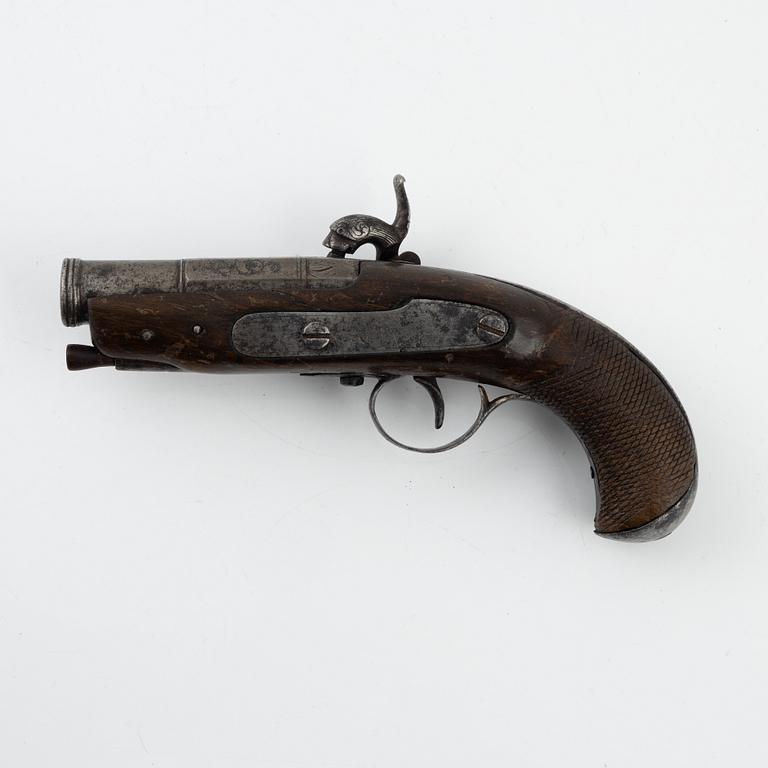 A Spanish converted percussion pistol from around the year 1800.