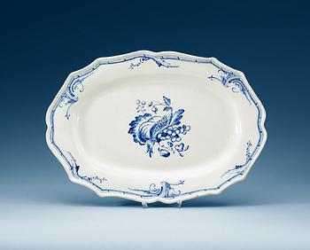 734. A Swedish Rörstrand faience serving dish, 18th Century.