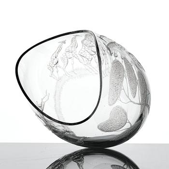 Vicke Lindstrand, vas "Högvilt" (Safari), Kosta, 1950-60-tal.