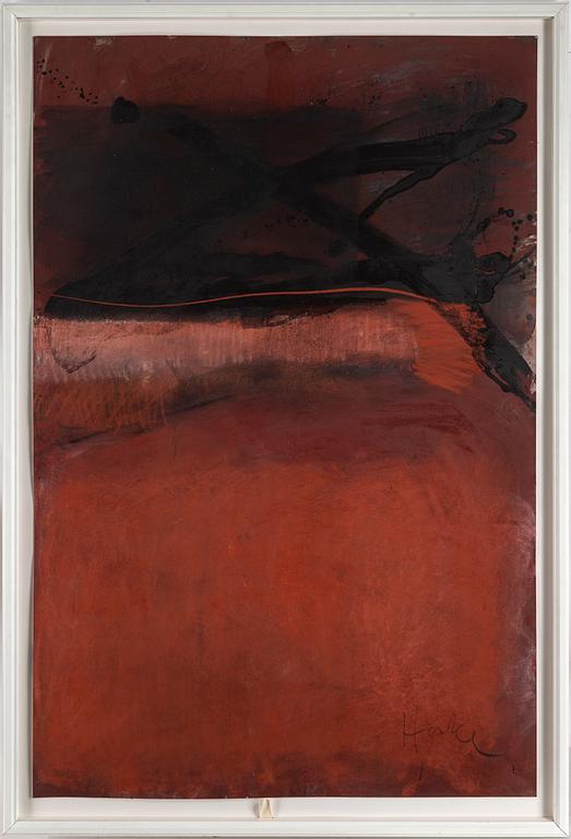 CLAES HAKE, mixed media, signed.