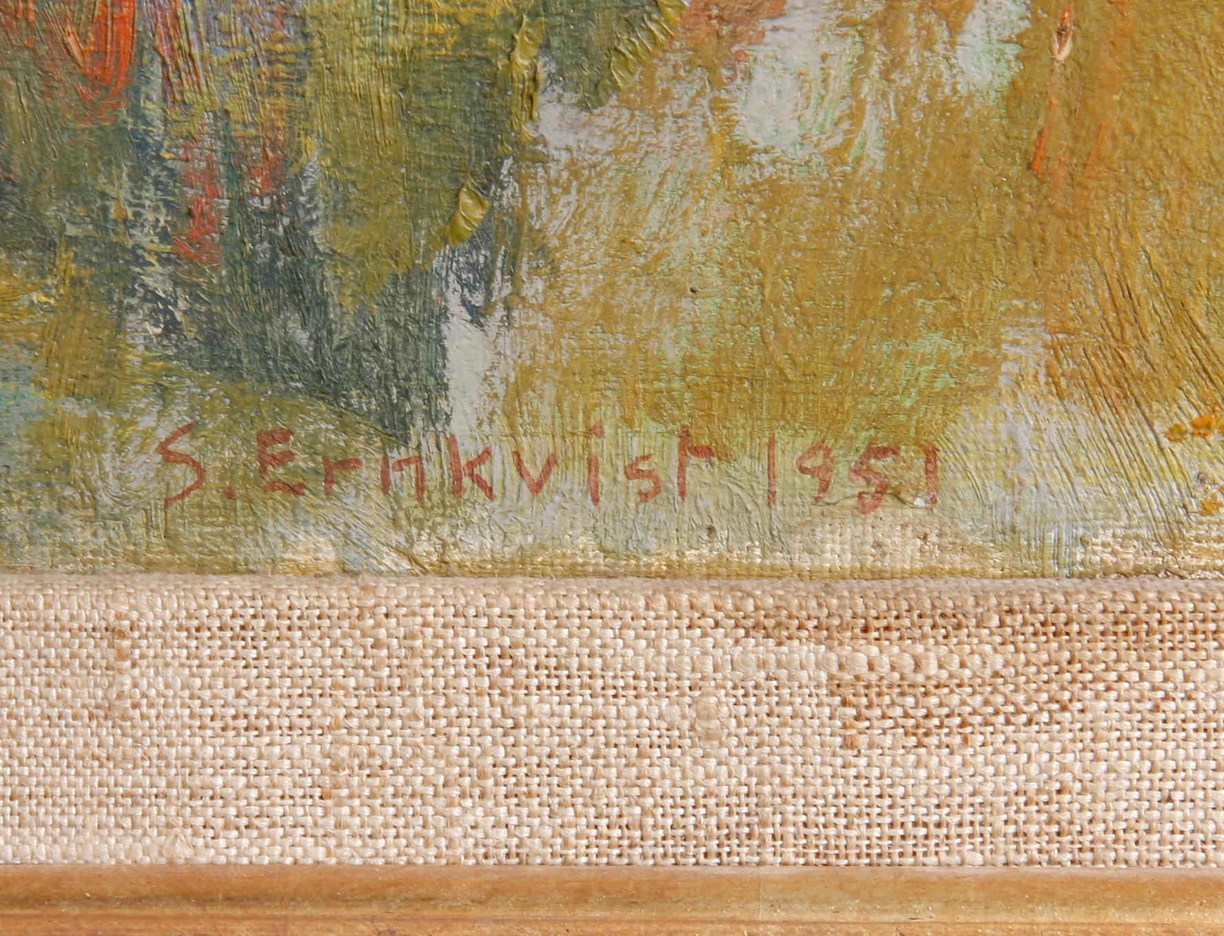 ERNKVIST, SVEN. Olja på pannå, sign. o dat. -51.
