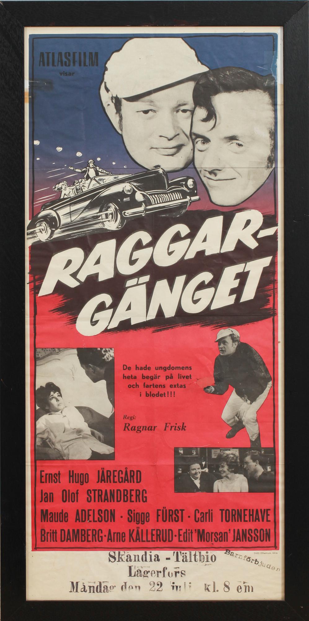 FILMAFFISCHER, 3 st, Nils Poppe m fl, 1900-talets mitt.