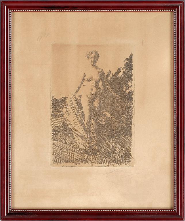 ANDERS ZORN, etsning, monogramsignerad och daterad 1907 i plåten, samt blyertssignerad.