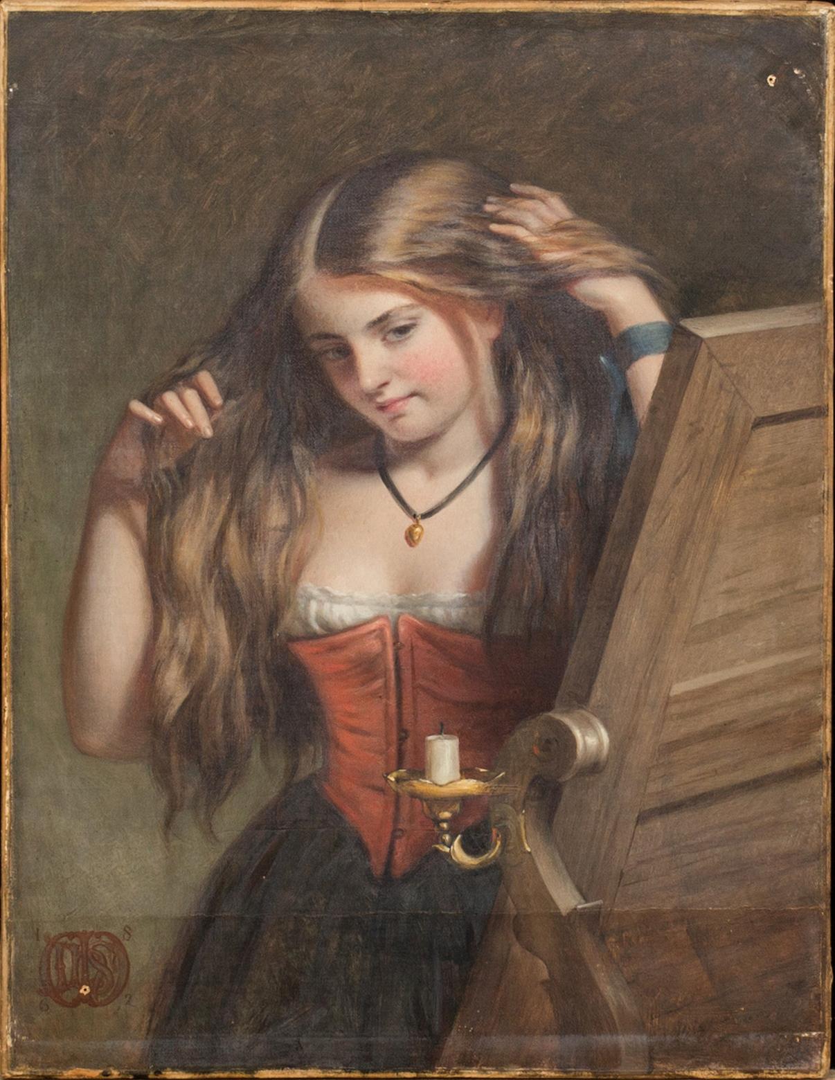 JOSHUA HARGRAVE SAMS MANN, oil on canvas signed and dated 1862.