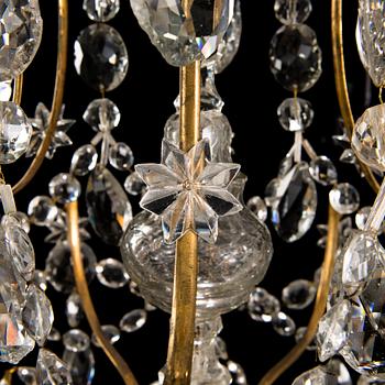 A SWEDISH CHANDELIER BY OLOF WESTERBERG, rokoko, Stockholm 1792.