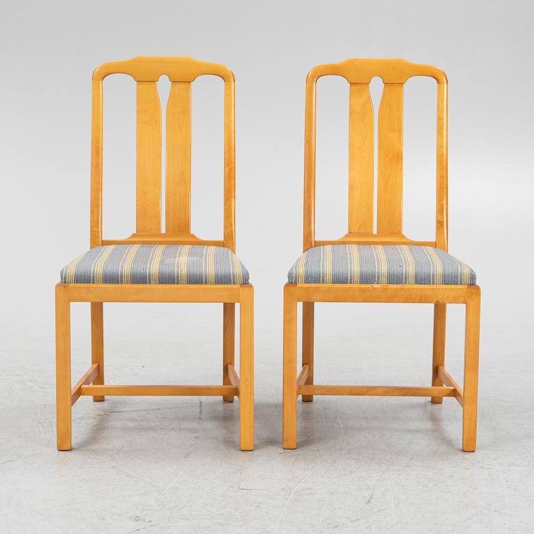 Carl Malmsten, six "Ambassadör" chairs, Sweden.