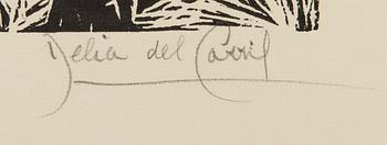 DELIA DEL CARRIL, woodcut 41/50, signed.