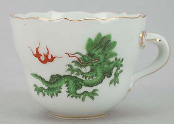 MOCKAKOPPAR,  6 st, porslin, Meissen, 1900-tal.