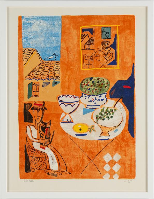 Madeleine Pyk, lithograph in colours, signed 3498/5000.