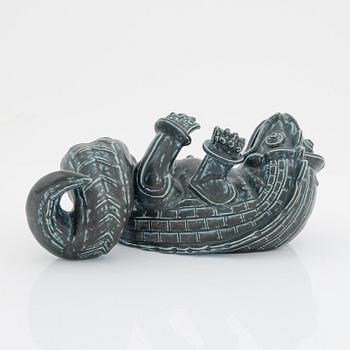 Wilhelm Kåge, a stoneware sculpture of a dragon, Gustavsberg 1940-50s.