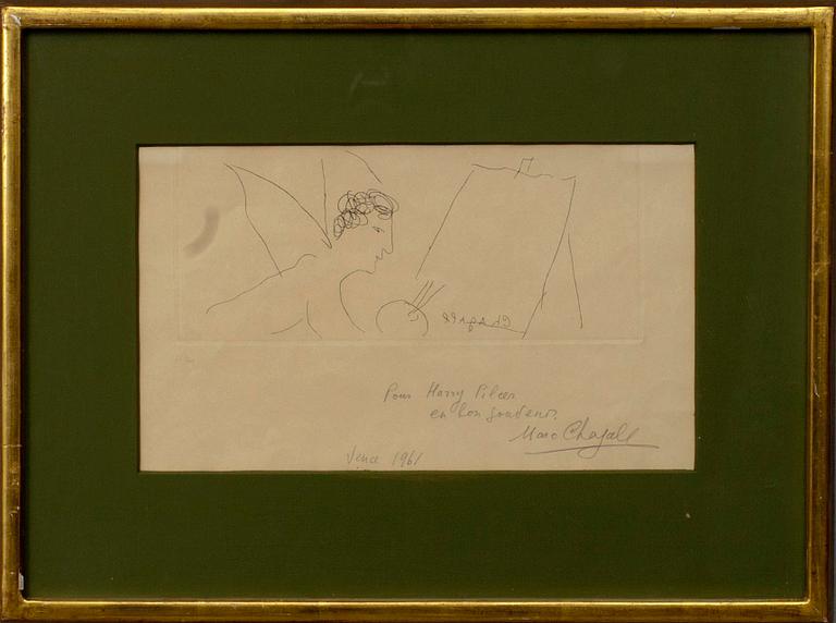 MARC CHAGALL, etsning, sign. och dat. Vence 1961, numr. 15/200.