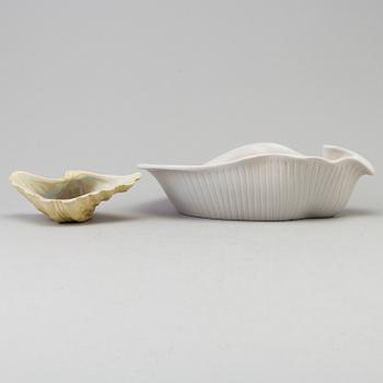 two faiance bowls by Ewald Dahlskog for Bo Fajans, 1940's.