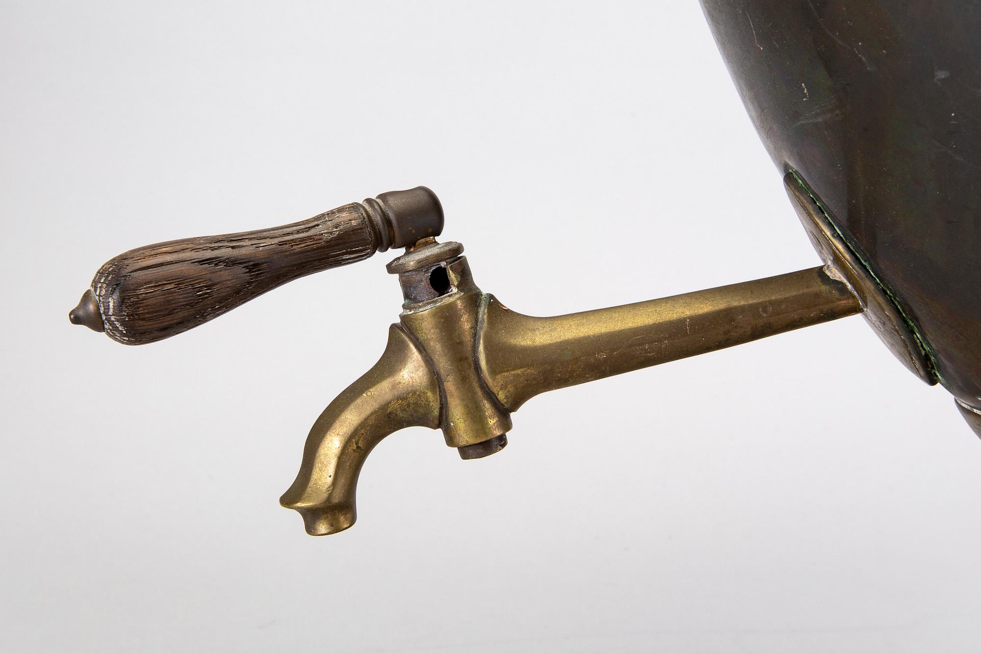 A 19th century copper samovar.