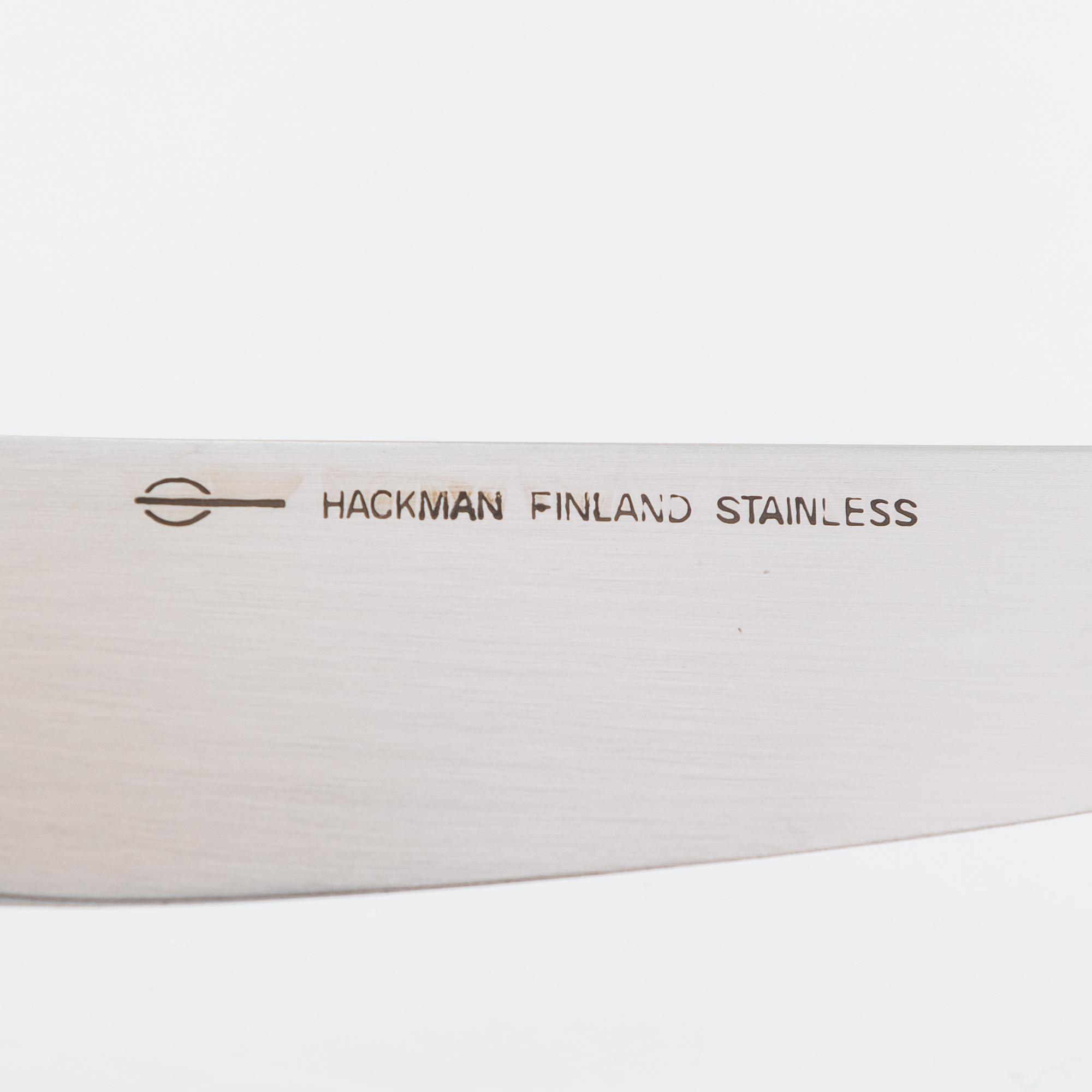 Bertel Gardberg, bestick 40 delar, stål, "Finnlines", Hackman, Finland 1957-74.