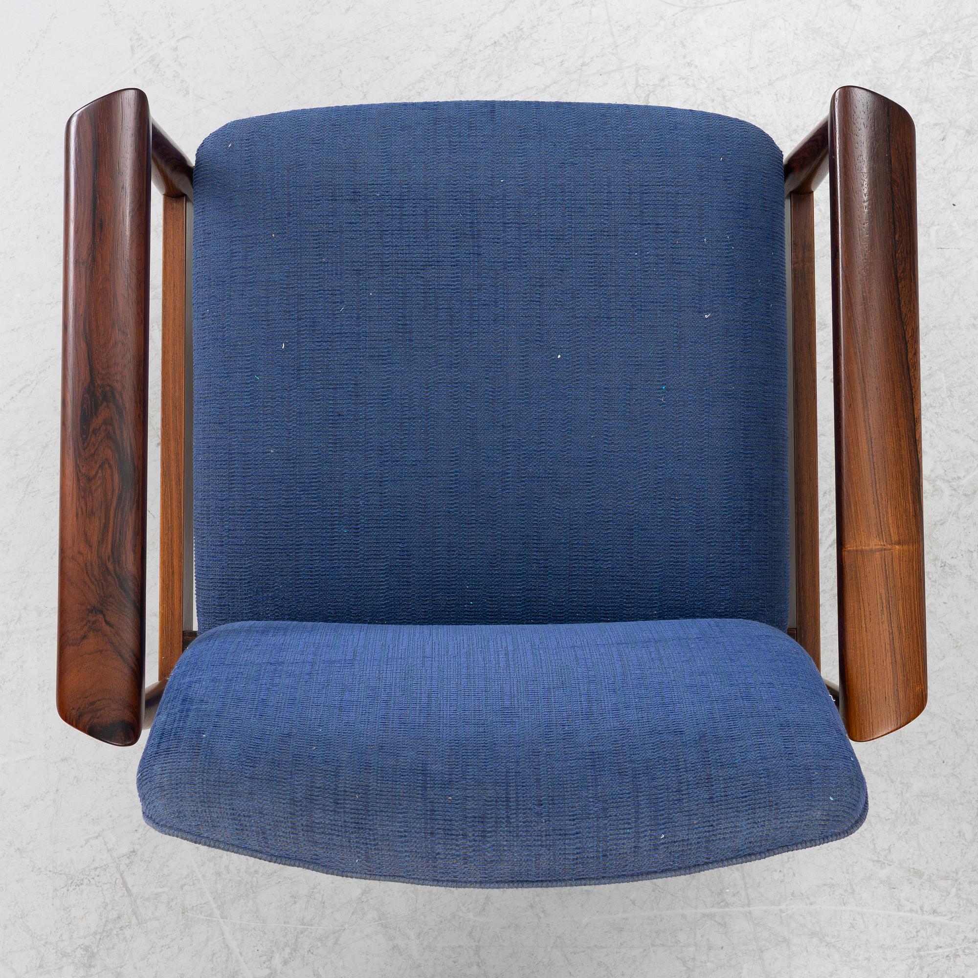 Finn Juhl, Armchairs, 6 pcs, "Diplomat", France & Son, Denmark, 1960s.