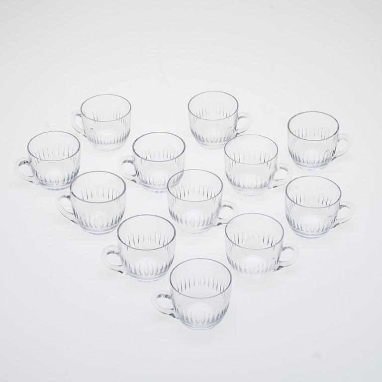 PUNSCHKOPPAR, 12 st, glas, 1900-talets början.