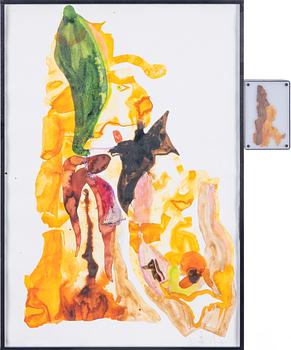 Ulf Rollof, watercolour on paper in light box with plexi. Signed and dated 7/9/18.