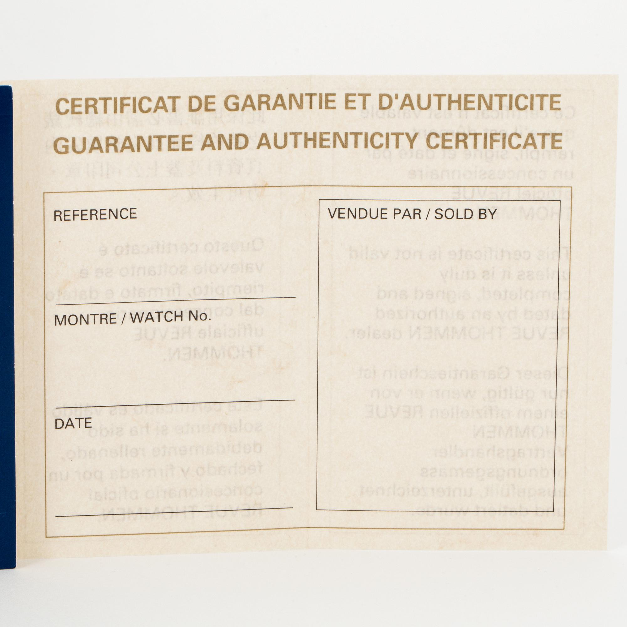 REVUE THOMMEN, airspeed, armbandsur, kronograf, 39 mm.