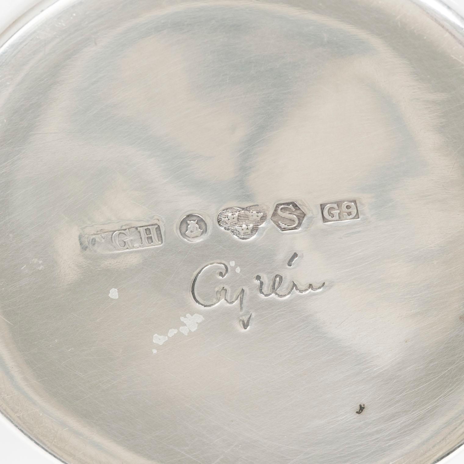 Gunnar Cyrén, A Swedish silver box with lid, company C.G. Hallberg, Stockholm 1957.