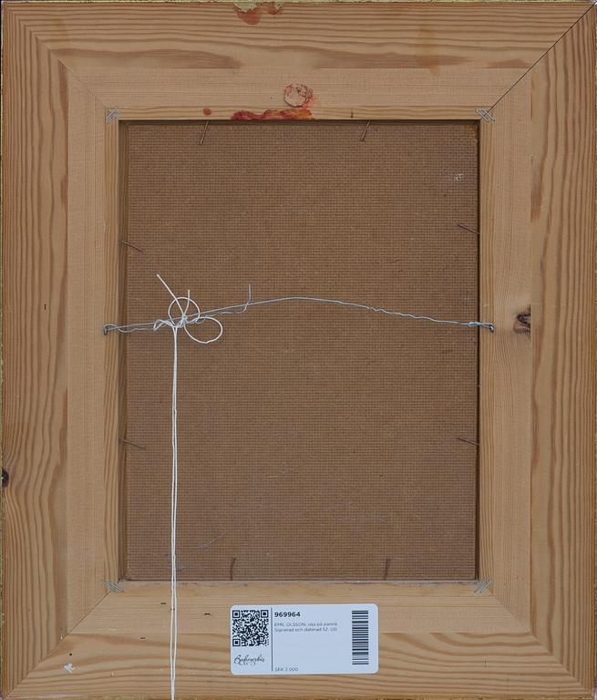 EMIL OLSSON, oil on panel. Signed and dated 52.