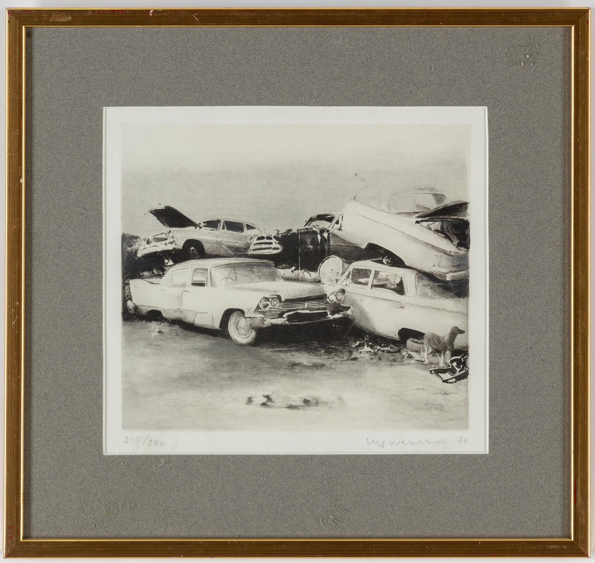 ULF WAHLBERG, lithographs, 2, 1977, 1978, signed 60/130, 225/290.