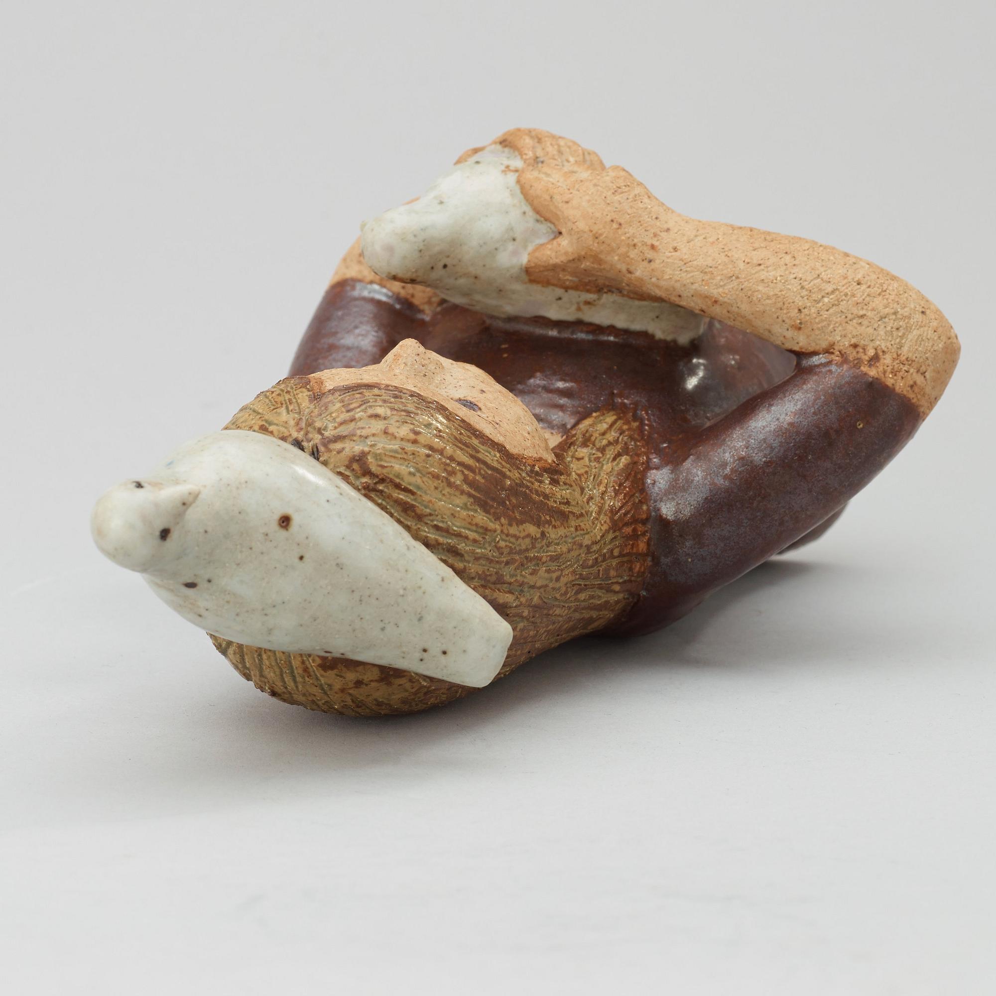 A unique Lisa Larson stoneware sculpture, Gustavsberg Studio 1970's.