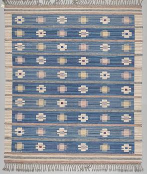 924. MATTA. "Blåklint". Rölakan. 254,5 x 221 cm. Signerad AB MMF MR (AB Märta Måås-Fjetterström, Marianne Richter).