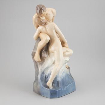 ROYAL COPENHAGEN, a porcelain figure group, 'Kyssen'.