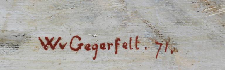 WILHELM VON GEGERFELT, olja på pannå, sign o dat-71.