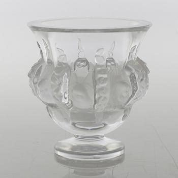 A 20th century glass vase, Lalique, France.