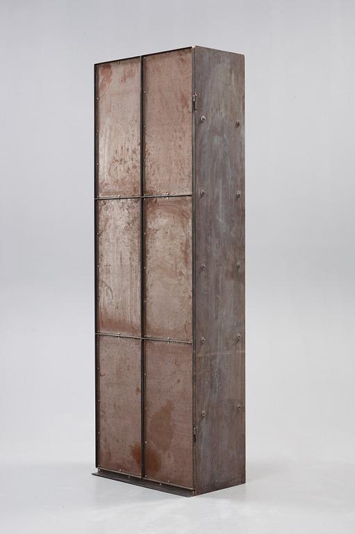 A Jonas Bohlin stained oak and iron 'Slottsbacken' cabinet, Källemo Sweden 1987.