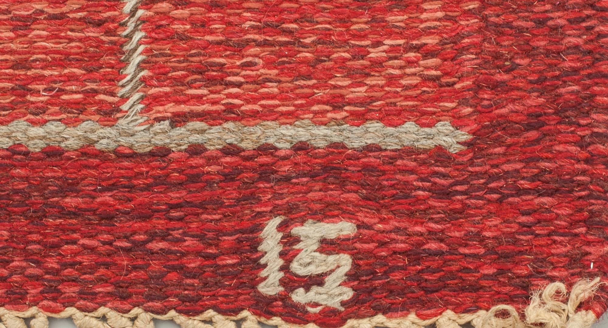 MATTA, rölakan. Monogramsignerad IS (Ingegerd Silow). 1900-talets mitt/andra hälft. Ca 200 x 138 cm.