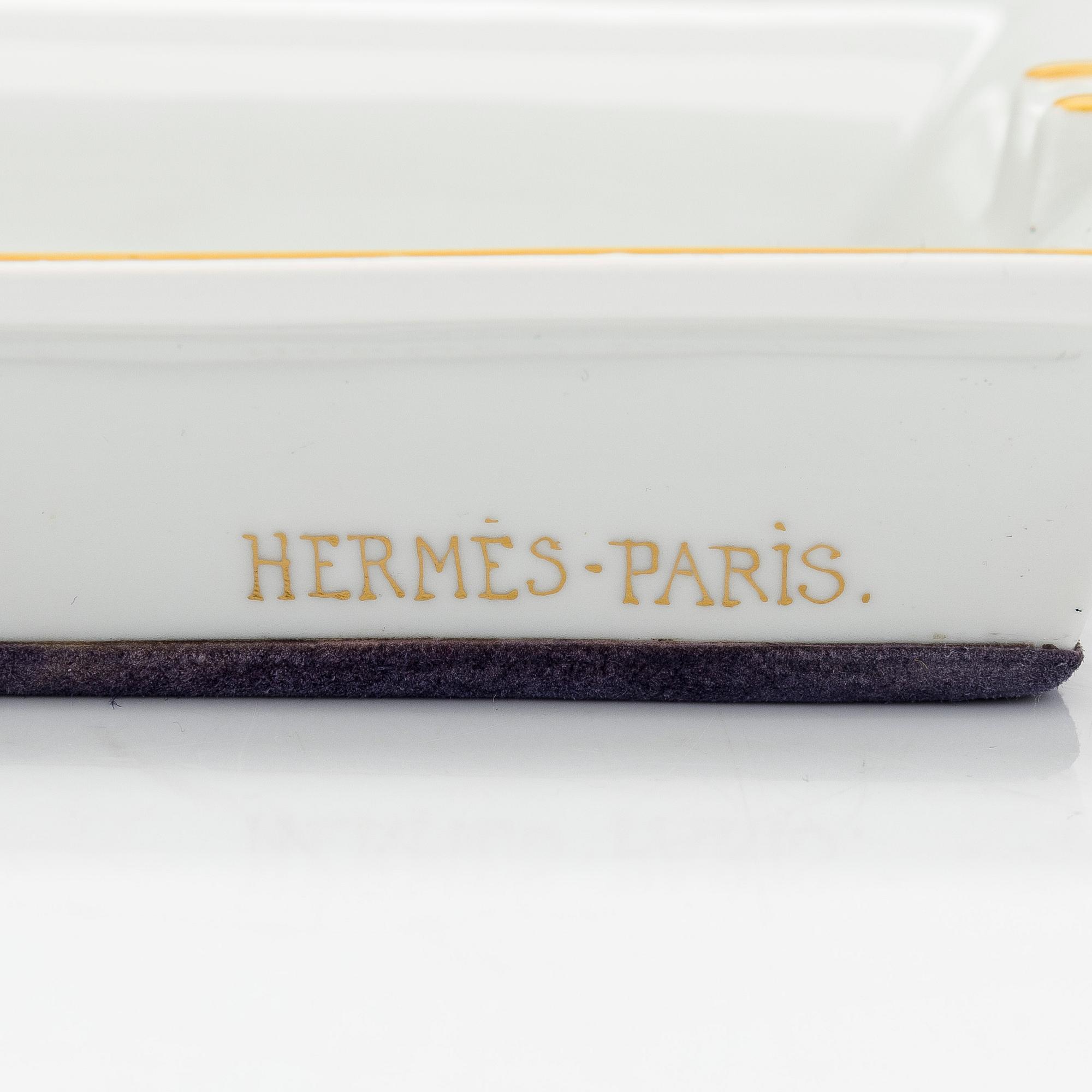 Hermès, ashtray, porcelain, Paris, France.