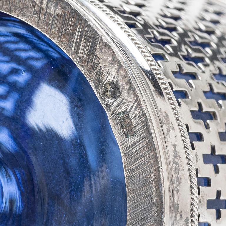 A pair of Swedish mustard pots, silver, probably Gustaf Hamnqvist, Åmål, 1797 (active 1789 - 1818).