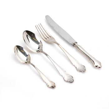 Cutlery, 49 pieces, silver, “Disa”, MEMA, Linköping, 1991.