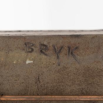 Rut Bryk, a stoneware wall relief, signed BRYK.