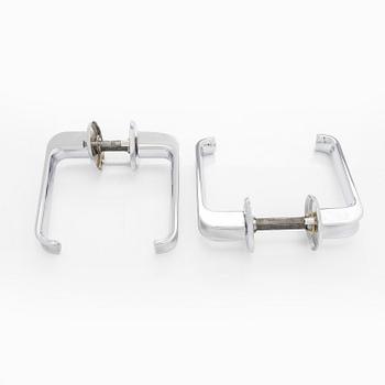 A set of six 1960s-1970s door handles.