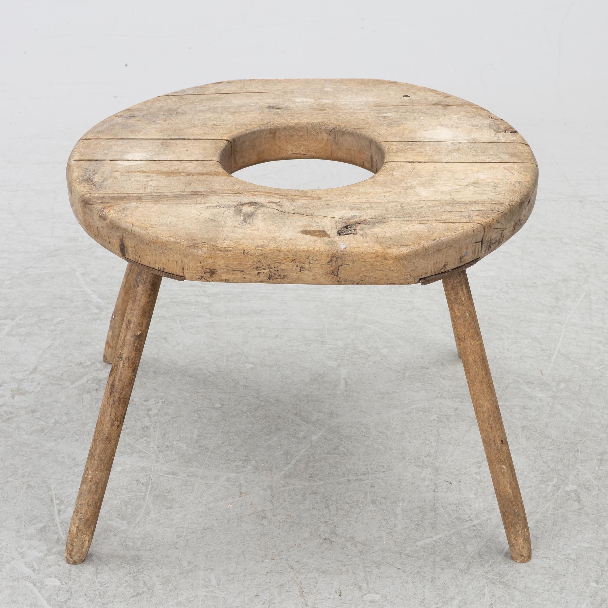 Stool, folk art probably 19th century.