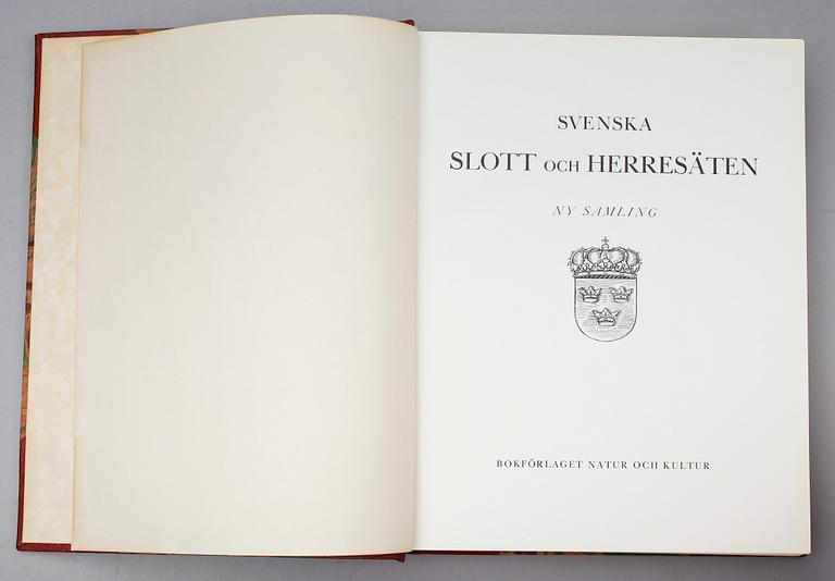 BÖCKER: Svenska Slott och Herresäten, ny samling, Natur och Kultur 1934, 3 volymer.