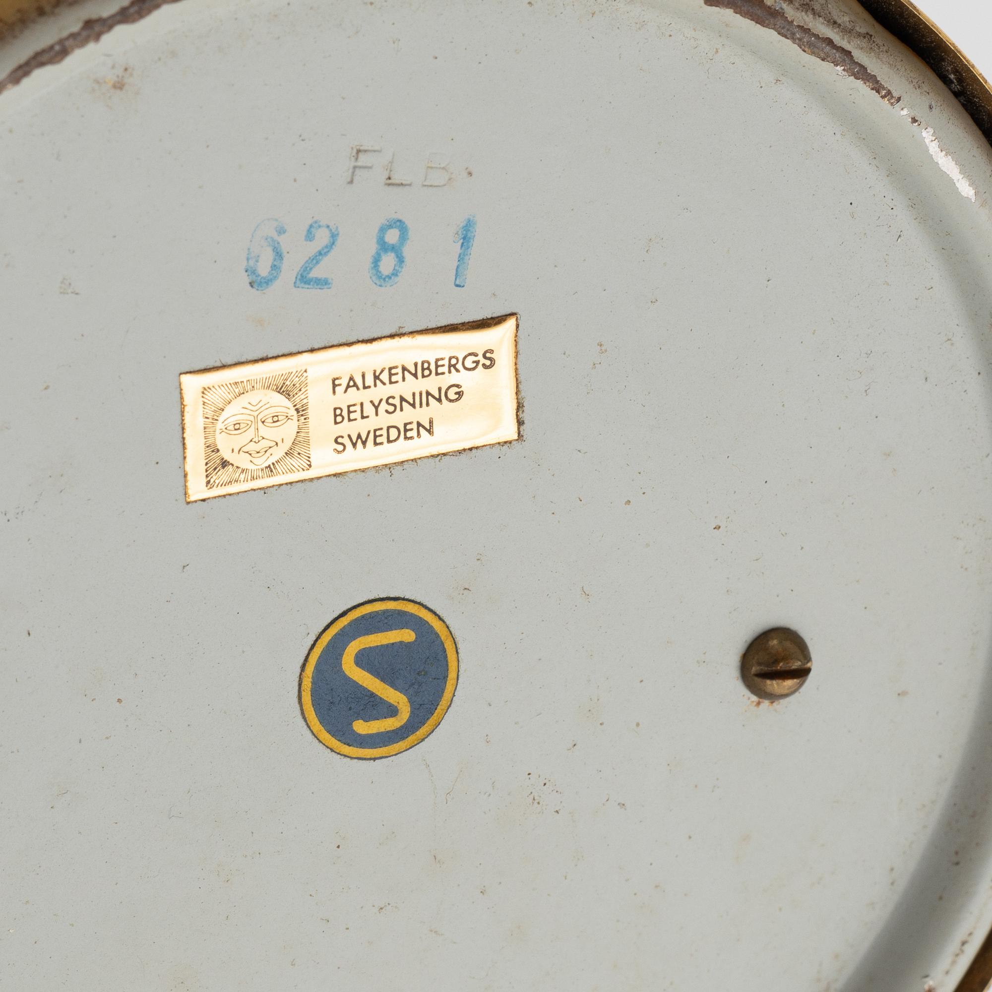 Bordslampor ett par, Falkenbergs belysning. 1900-talets andra hälft.