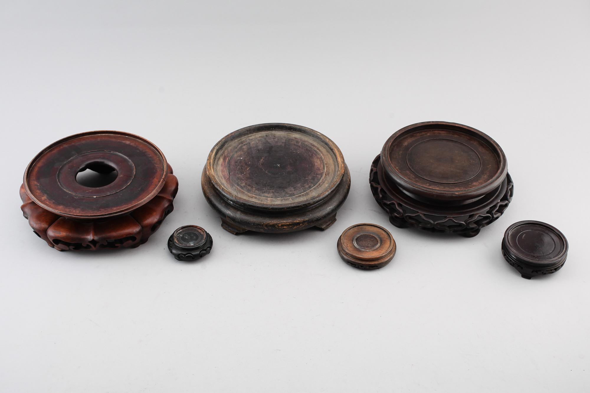 TRÄSTÄLL, 6 st, trä, Kina, 1800-/1900-tal.