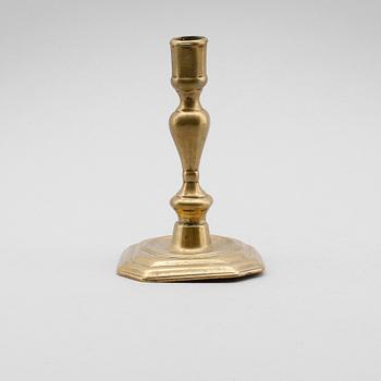 LJUSSTAKE, mässing, 1700-tal.