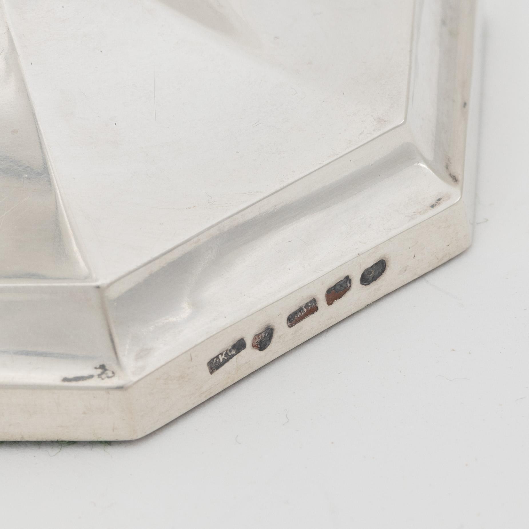 Three pairs of silver candlesticks, Finnish and Swedish hallmarks 1927-1972.