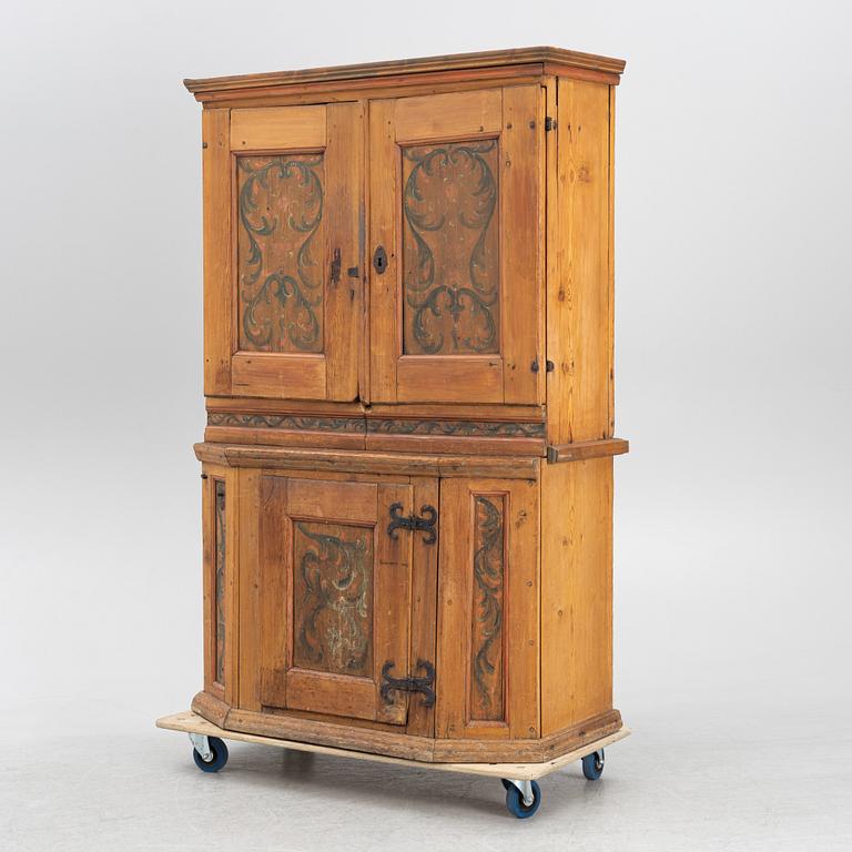 Cabinet, folk art, 19th century.