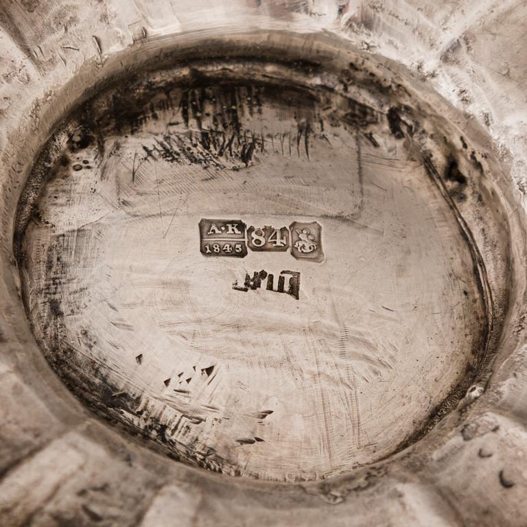 SOKERIKKO, hopeaa, tarakstusmestari Andrey Antonovich Kovalsky, Moskova, 1845.