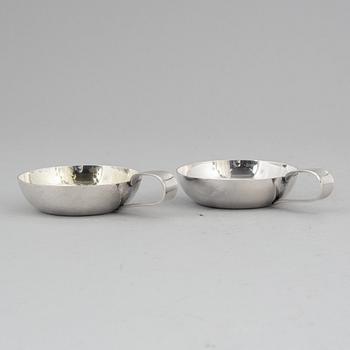 ATELIER BORGILA, two sterling silver taste du vins, Stockholm 1967.
