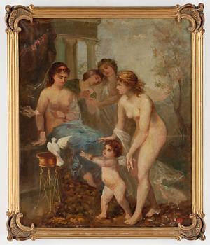 OKÄND KONSTNÄR, olja på duk, ej sign, 1900-talets första hälft.