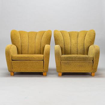 Fåtöljer, ett par, 1900-talets mitt.