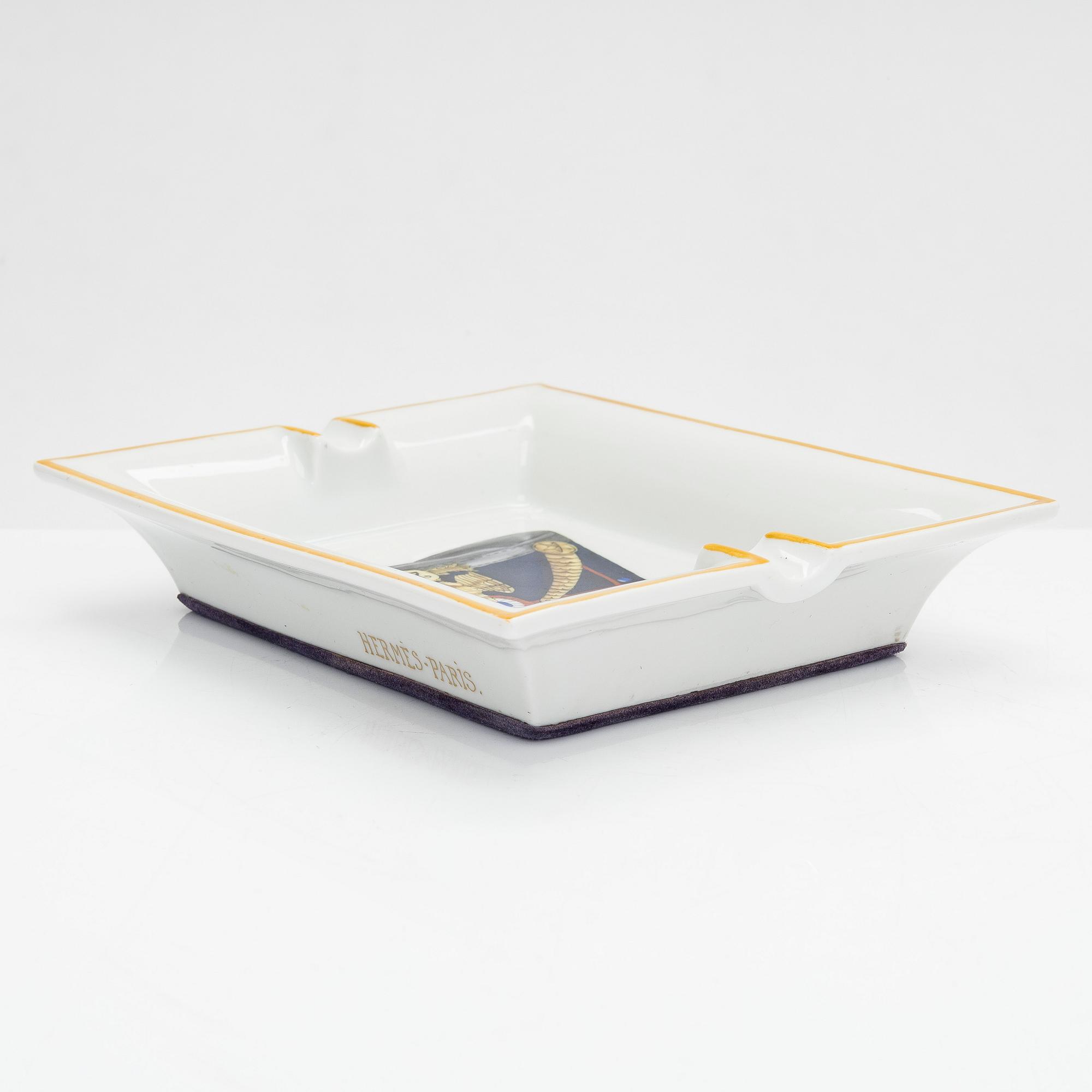 Hermès, ashtray, porcelain, Paris, France.
