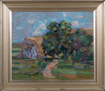 Per Stenius, oil on board, signed and dated -86.